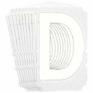 BRADY 5130P-D Numbers And Letters Labels, 3 Inch Character Height, Non-Reflective, Gothic, White, 10 PK | CT3HLZ 800NK8