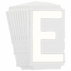 BRADY 5130P-E Numbers And Letters Labels, 3 Inch Character Height, Non-Reflective, Gothic, White, 10 PK | CT3HLD 800NK9
