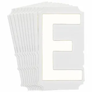 BRADY 5130P-E Numbers And Letters Labels, 3 Inch Character Height, Non-Reflective, Gothic, White, 10 PK | CT3HLD 800NK9