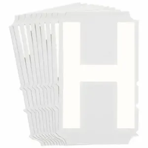 BRADY 5130P-H Numbers And Letters Labels, 3 Inch Character Height, Non-Reflective, Gothic, White, 10 PK | CT3HKZ 800NL2