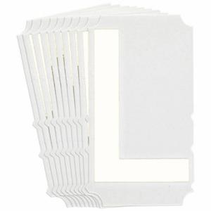 BRADY 5130P-L Numbers And Letters Labels, 3 Inch Character Height, Non-Reflective, Gothic, White, 10 PK | CT3KMA 800NL3
