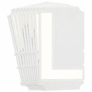 BRADY 5130P-L Numbers And Letters Labels, 3 Inch Character Height, Non-Reflective, Gothic, White, 10 PK | CT3KMA 800NL3