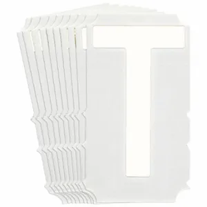 BRADY 5130P-T Numbers And Letters Labels, 3 Inch Character Height, Non-Reflective, Gothic, White, 10 PK | CT3HLE 800NL4