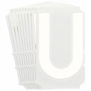 BRADY 5130P-U Numbers And Letters Labels, 3 Inch Character Height, Non-Reflective, Gothic, White, 10 PK | CT3HLX 800P82