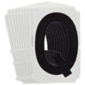 BRADY 5140P-Q Numbers And Letters Labels, 4 Inch Character Height, Non-Reflective, Gothic, Black, 10 PK | CT3HPG 800NP5