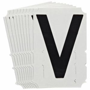 BRADY 5140P-V Numbers And Letters Labels, 4 Inch Character Height, Non-Reflective, Gothic, Black, 10 PK | CT3HNL 800NR0