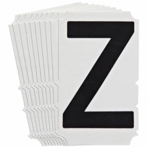 BRADY 5140P-Z Zahlen- und Buchstabenetiketten, 4 Zoll Zeichenhöhe, nicht reflektierend, Gothic, Schwarz, 10 PK | CT3HMY 800NR4