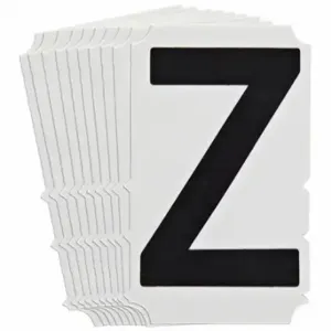 BRADY 5140P-Z Numbers And Letters Labels, 4 Inch Character Height, Non-Reflective, Gothic, Black, 10 PK | CT3HMY 800NR4