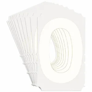 BRADY 5170P-0 Numbers And Letters Labels, 4 Inch Character Height, Non-Reflective, Gothic, White, 10 PK | CT3HPL 800NR5