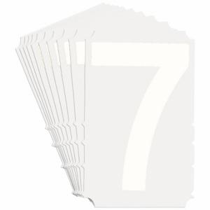 BRADY 5170P-7 Numbers And Letters Labels, 4 Inch Character Height, Non-Reflective, Gothic, White, 10 PK | CT3HPK 800NT2