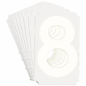 BRADY 5170P-8 Numbers And Letters Labels, 4 Inch Character Height, Non-Reflective, Gothic, White, 10 PK | CT3KTW 800NT3