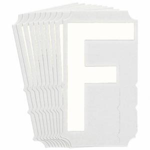 BRADY 5170P-F Zahlen- und Buchstabenetiketten, 4 Zoll Zeichenhöhe, nicht reflektierend, Gothic, Weiß, 10 PK | CT3HQN 800NT7