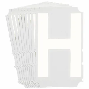 BRADY 5170P-H Numbers And Letters Labels, 4 Inch Character Height, Non-Reflective, Gothic, White, 10 PK | CT3HQF 800P92