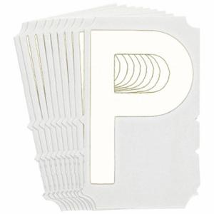 BRADY 5170P-P Numbers And Letters Labels, 4 Inch Character Height, Non-Reflective, Gothic, White, 10 PK | CT3HQL 800P99
