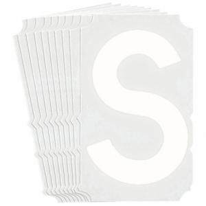 BRADY 5170P-S Numbers And Letters Labels, 4 Inch Character Height, Non-Reflective, Gothic, White, 10 PK | CT3HPM 800NT9