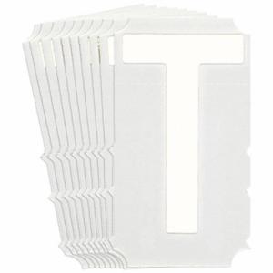 BRADY 5170P-T Numbers And Letters Labels, 4 Inch Character Height, Non-Reflective, Gothic, White, 10 PK | CT3HQP 800PA3
