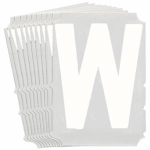 BRADY 5170P-W Numbers And Letters Labels, 4 Inch Character Height, Non-Reflective, Gothic, White, 10 PK | CT3HQM 800PA6