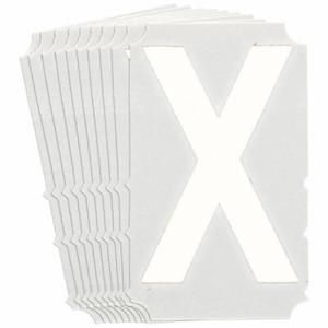 BRADY 5170P-X Numbers And Letters Labels, 4 Inch Character Height, Non-Reflective, Gothic, White, 10 PK | CT3HQR 800PA7