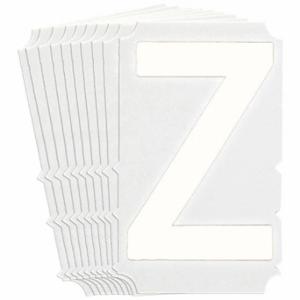 BRADY 5170P-Z Zahlen- und Buchstabenetiketten, 4 Zoll Zeichenhöhe, nicht reflektierend, Gothic, Weiß, 10 PK | CT3HPX 800PA9