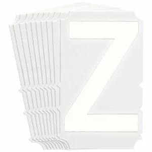 BRADY 5170P-Z Numbers And Letters Labels, 4 Inch Character Height, Non-Reflective, Gothic, White, 10 PK | CT3HPX 800PA9