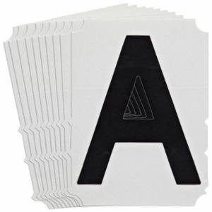 BRADY 5180P-A Numbers And Letters Labels, 6 Inch Character Height, Non-Reflective, Gothic, Black, 10 PK | CT3HZQ 800NV2
