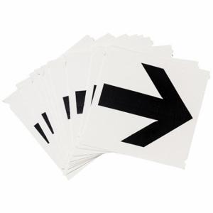 BRADY 5180P-ARO Numbers And Letters Labels, 6 Inch Character Height, Non-Reflective, Gothic, Black, 10 PK | CT3JNT 800NV3