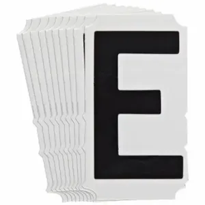 BRADY 5180P-E Numbers And Letters Labels, 6 Inch Character Height, Non-Reflective, Gothic, Black, 10 PK | CT3HZP 800NV7