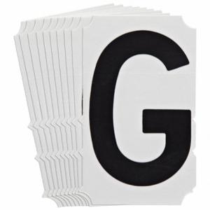 BRADY 5180P-G Numbers And Letters Labels, 6 Inch Character Height, Non-Reflective, Gothic, Black, 10 PK | CT3JHU 800NV9
