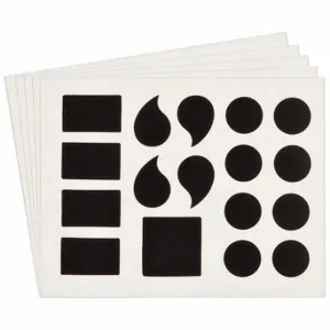 BRADY 5180P-PUN Numbers And Letters Labels, 6 Inch Character Height, Non-Reflective, Gothic, Black, 10 PK | CT3JHW 800NW9