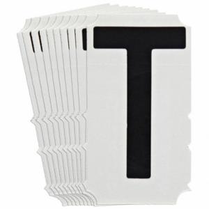 BRADY 5180P-T Numbers And Letters Labels, 6 Inch Character Height, Non-Reflective, Gothic, Black, 10 PK | CT3HZN 800NX3