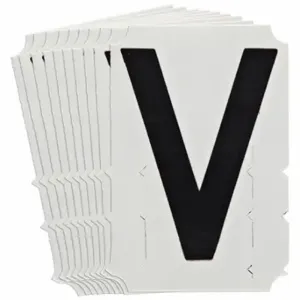 BRADY 5180P-V Numbers And Letters Labels, 6 Inch Character Height, Non-Reflective, Gothic, Black, 10 PK | CT3HZK 800NX5