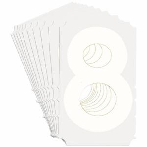 BRADY 5210P-8 Zahlen- und Buchstabenetiketten, 6 Zoll Zeichenhöhe, nicht reflektierend, Gothic, Weiß, 10 PK | CT3KCW 800NY8