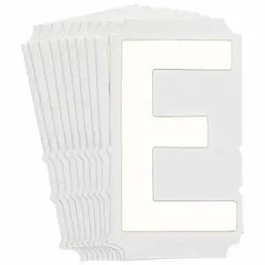 BRADY 5210P-E Numbers And Letters Labels, 6 Inch Character Height, Non-Reflective, Gothic, White, 10 PK | CT3KKN 800PC3