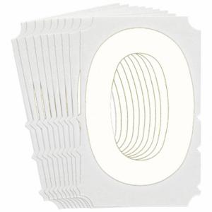 BRADY 5210P-O Numbers And Letters Labels, 6 Inch Character Height, Non-Reflective, Gothic, White, 10 PK | CT3JZL 800PD1