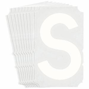 BRADY 5210P-S Numbers And Letters Labels, 6 Inch Character Height, Non-Reflective, Gothic, White, 10 PK | CT3KAV 800NZ4