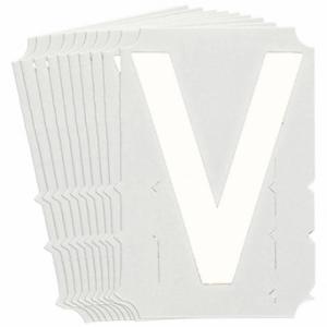 BRADY 5210P-V Numbers And Letters Labels, 6 Inch Character Height, Non-Reflective, Gothic, White, 10 PK | CT3KCZ 800PD7