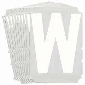 BRADY 5210P-W Numbers And Letters Labels, 6 Inch Character Height, Non-Reflective, Gothic, White, 10 PK | CT3JZQ 800PD8