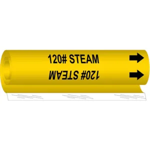 BRADY 5613-I Pipe Marker 120# Steam | AF8BDN 24VD18