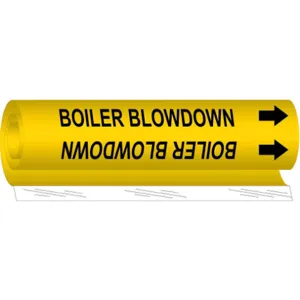 BRADY 5636-O Pipe Marker Boiler Blow Down 1/2 To 1-3/8 In | AA6MNR 14H764