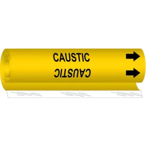 BRADY 5643-O Pipe Marker Caustic Yellow 1/2 To 1-3/8 In | AA6MPA 14H772