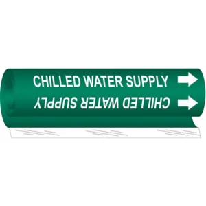 BRADY 5648-O Pipe Marker Chilled Water Supply 1/2 To 1-3/8 | AA6MPR 14H787