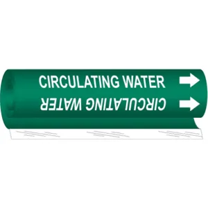 BRADY 5654-II Pipe Marker Circulating Water | AF8BXE 24VE52