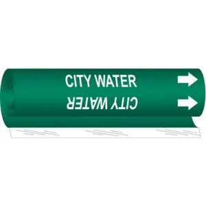 BRADY 5655-II Pipe Marker City Water Green 2-1/2 To 7-7/8 In | AA6MPV 14H790