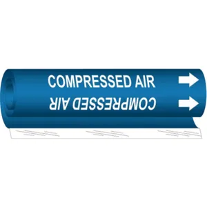 BRADY 5660-O Pipe Marker Compressed Air Blue 1/2 To 1-3/8 In | AA6MQA 14H795