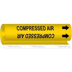 BRADY 5661-O Pipe Marker Compressed Air 1/2 To 1-3/8 In | AA6MQD 14H798