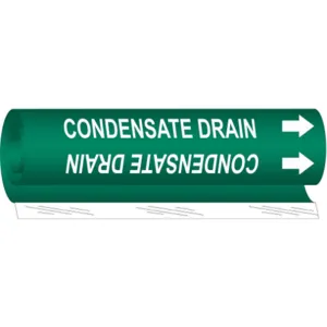 BRADY 5663-I Pipe Marker Condensate Drain 1-1/2 To 2-3/8 | AA6MQK 14H805