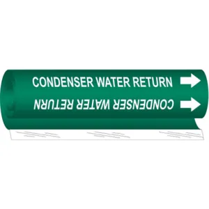 BRADY 5665-II Pipe Marker Condenser Water Return Green | AA6MQV 14H814