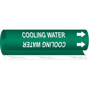 BRADY 5668-II Pipe Marker Cooling Water 2-1/2 To 7-7/8 In | AA6MQZ 14H818