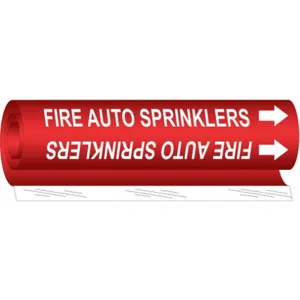 BRADY 5686-I Pipe Marker Fire Auto Sprinklers | AF8BTA 24VD54