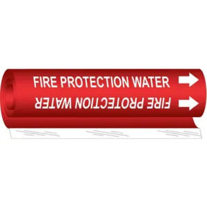 BRADY 5689-II Pipe Marker Fire Protection Water Red | AE9WUD 6N423